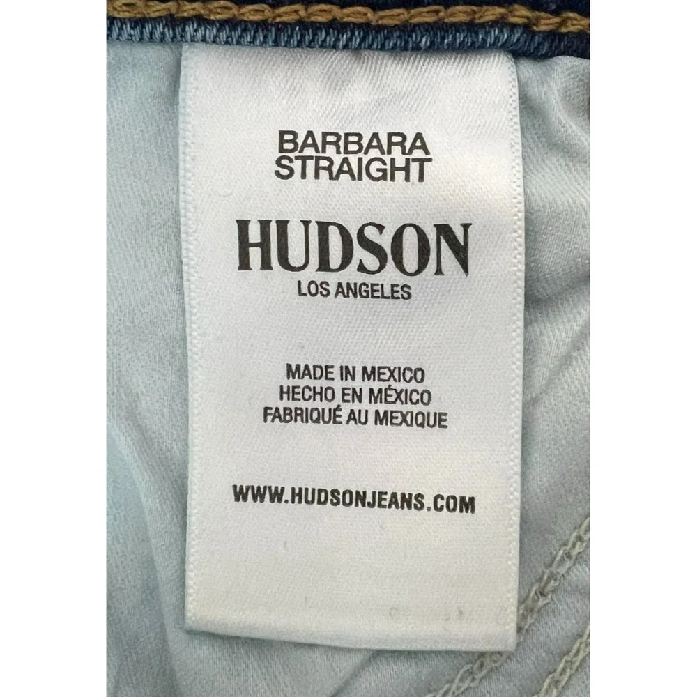 Hudson‎ Barbara Straight Jean Medium Wash Paint Splatter Premium Denim SZ 28